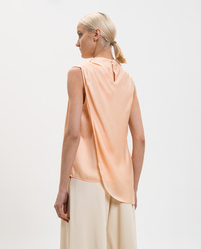 Twinset Orange top with drape 261TP2420
