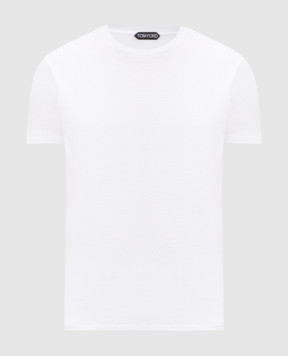 Tom Ford White T-shirt with perforations JCS032JMC111