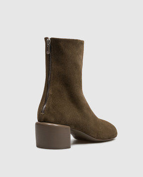 Officine Creative Flore brown suede ankle boots FLORE012WOLIVE