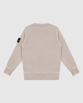Stone Island Children's gray sweatshirt with logo patch L2S166100009S042568