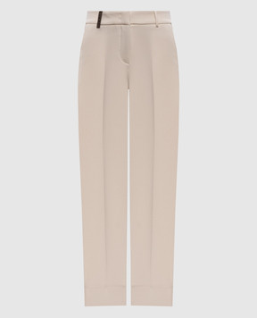 Peserico Beige pants with a patch A0471801916