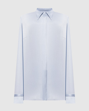 Gabriela Hearst Cruz blue silk blouse 4261178S096
