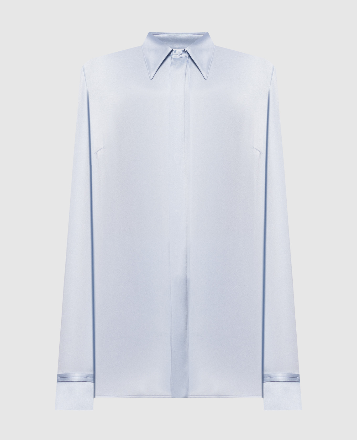 Cruz blue silk blouse