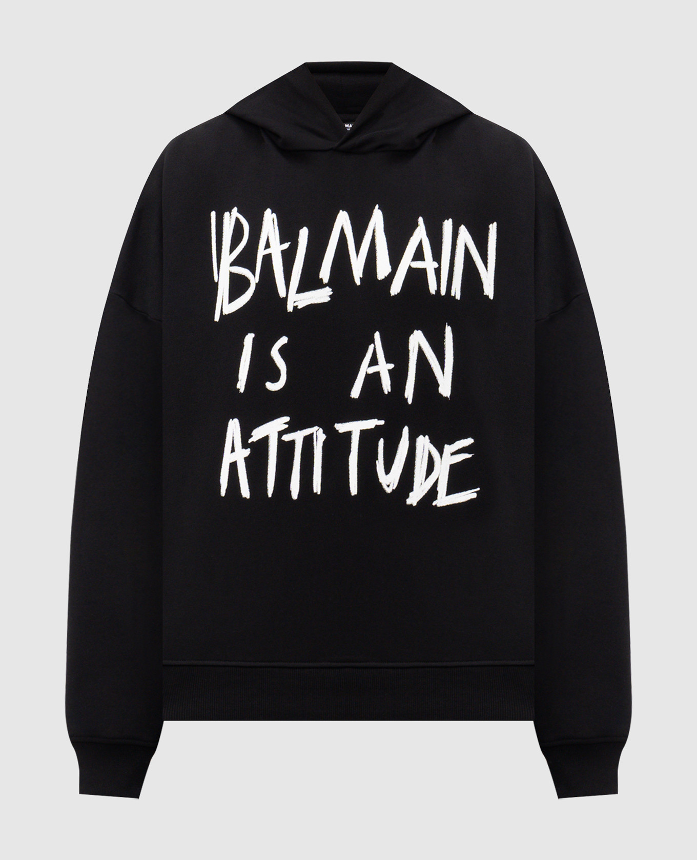 

Black hoodie with contrast print Balmain