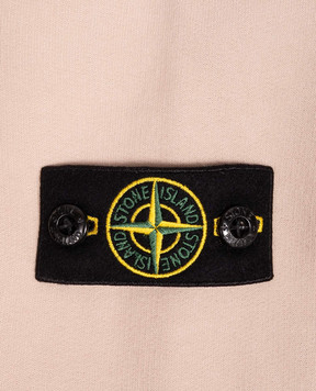 Stone Island Children's beige hoodie with logo patch L2S166100003S0A2024