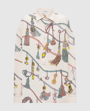 Versace Hanging' Out ivory silk blouse 10256861A18684