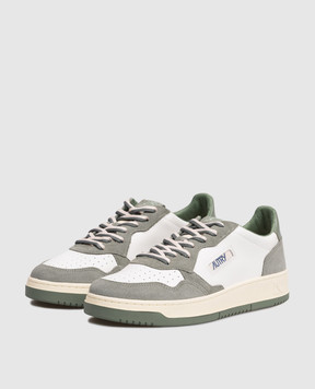 AUTRY MEDALIST green leather sneakers A1UNAULMBW02