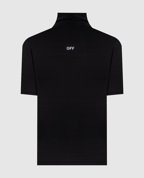 Off-White Black top with logo print 2FA00629T