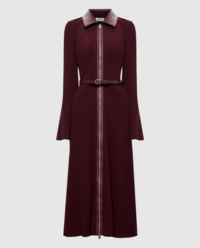 Simkhai Ismelle burgundy ribbed midi dress 5261027K