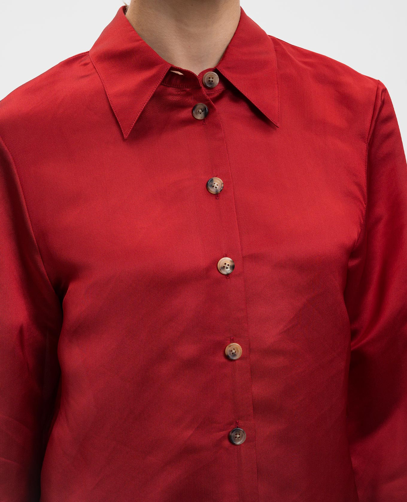 Auryn red shirt with silk Khaite 5