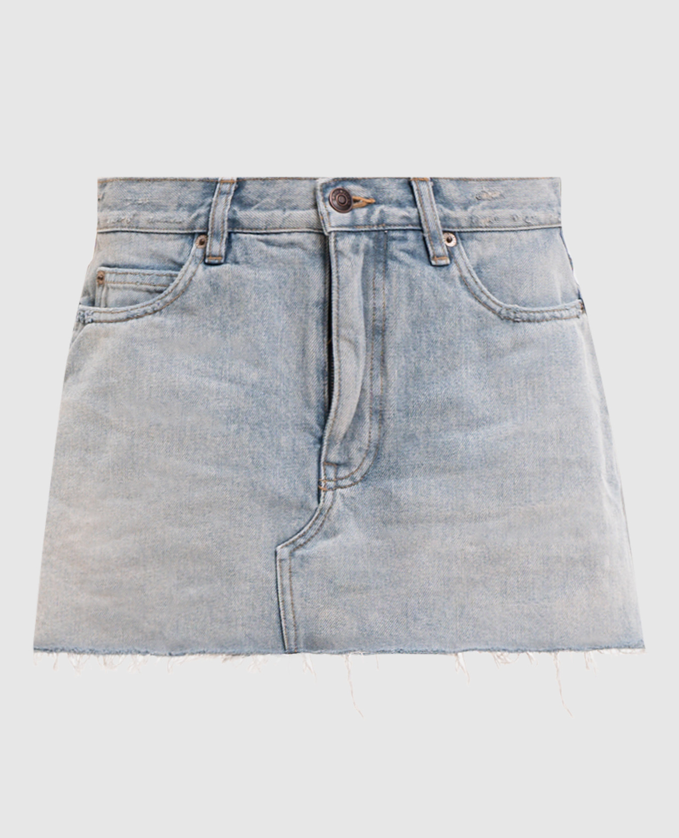 Blue denim shorts-skirt Balenciaga