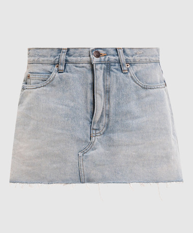 Blue denim shorts-skirt