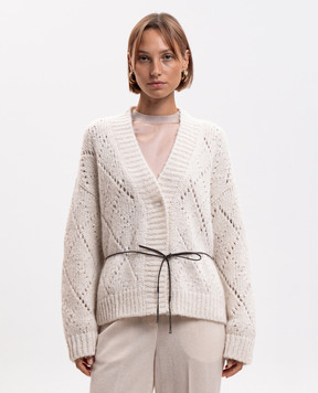Peserico Ivory alpaca cardigan S99522F03AQ9249