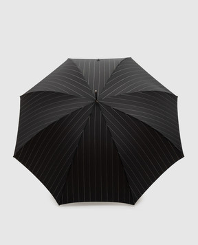 Pasotti Black striped Dandy umbrella-cane OMITUO478RASO10941