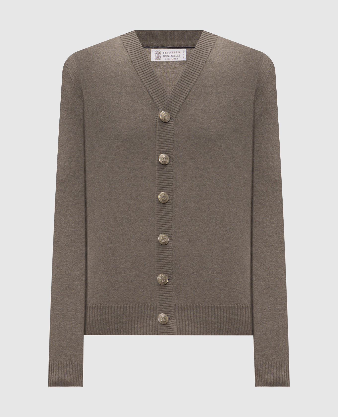 Khaki cashmere cardigan