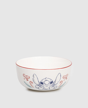 Disney White ceramic bowl Christmas Stitch DN25345