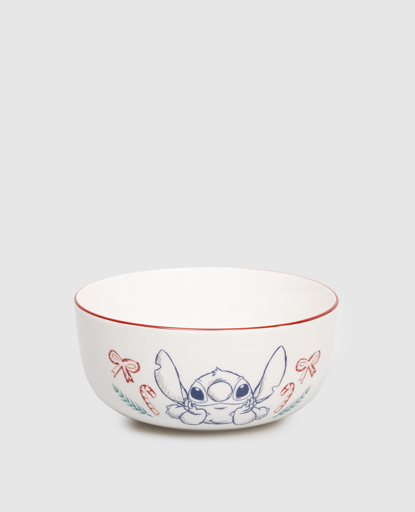 

White ceramic bowl Christmas Stitch Disney