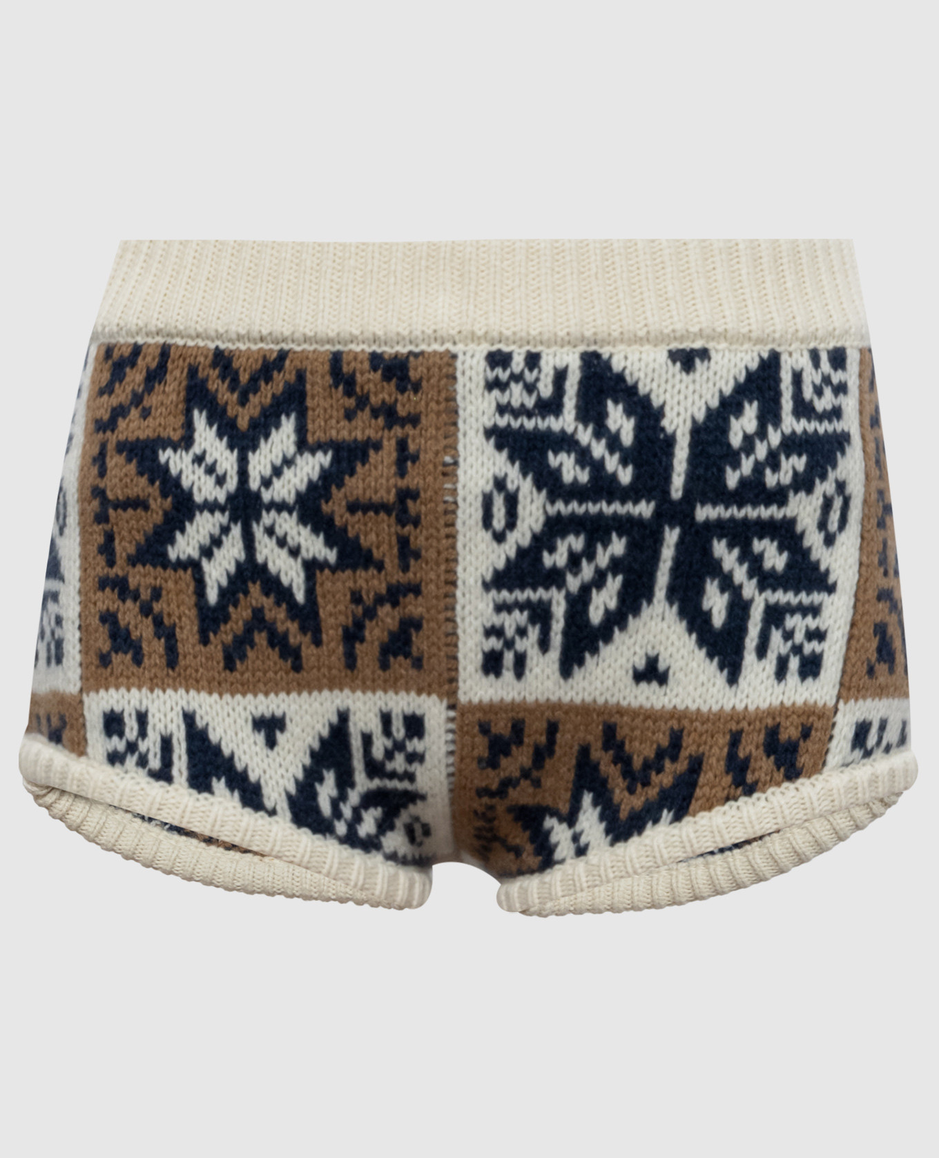 Jacquard wool and cashmere shorts Magda Butrym