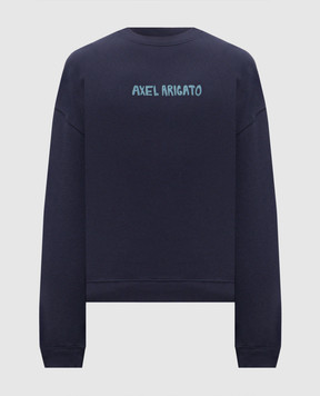 Axel Arigato Norton blue sweatshirt with logo print A3857003