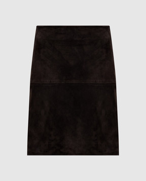 Loulou de Saison Dark brown suede skirt ENGEL ENGEL