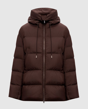 Be Florence Brown down jacket with embroidered emblem BE2617
