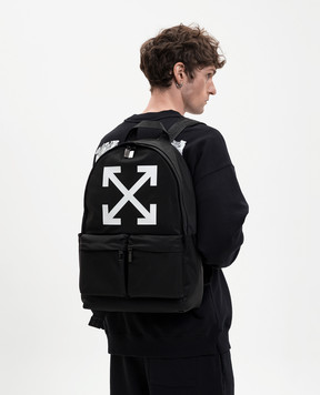 Off-White Black backpack with logo print OMNB12BS26FAB001