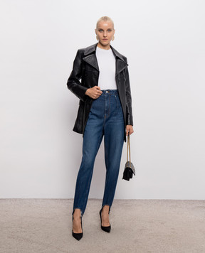 Thierry Mugler Blue jeans with straps 26F6PA05342037