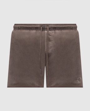 Peserico Brown swim shorts with embroidered logo R17001C0RCC808