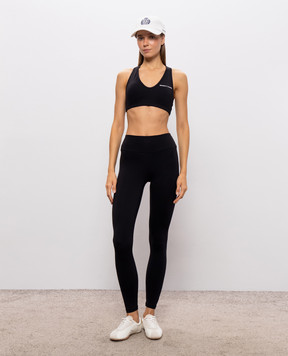 Sporty & Rich Black top with contrast logo TO03688315BA01
