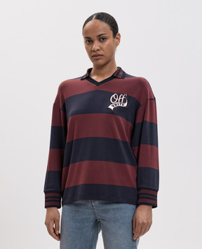 Off-White Striped pullover with polo collar 2FB00482T
