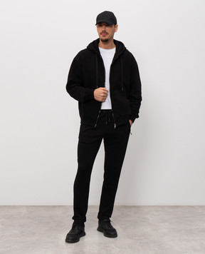 Dolce&Gabbana Black sweatpants with logo patch G4ZCATG7P1C