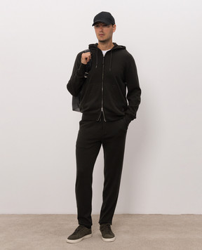 Tom Ford Dark green cashmere and wool sweatpants KAL030YMK110