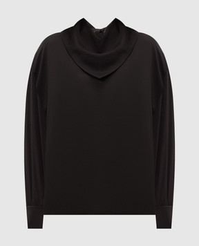 Juun.j Black blouse with ascot collar JW6964W005