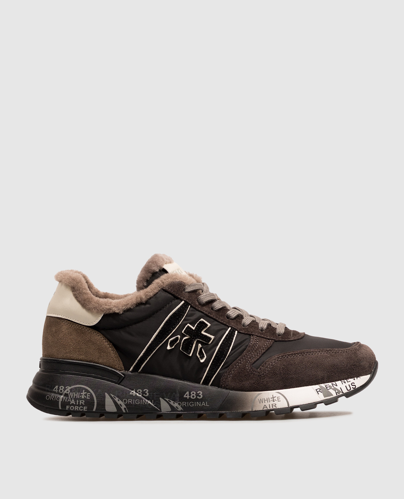 Lander fur-trimmed sneakers Premiata