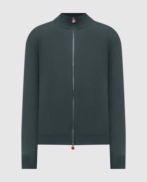 Kiton Green cashmere cardigan UMK1509