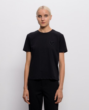 Twinset Black T-shirt with logo patch 262TP2302
