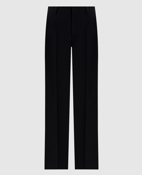 Balmain Black wool pants GF1PN220WC09