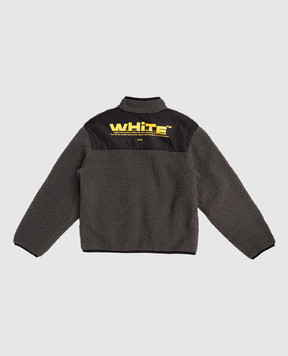 Off-White Children's gray jacket with logo 44BEA023F5F001