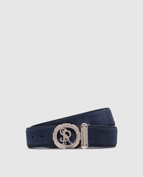 Stefano Ricci Blue suede belt N381SDC527P