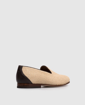 Sturlini Beige raffia slip-ons U1852