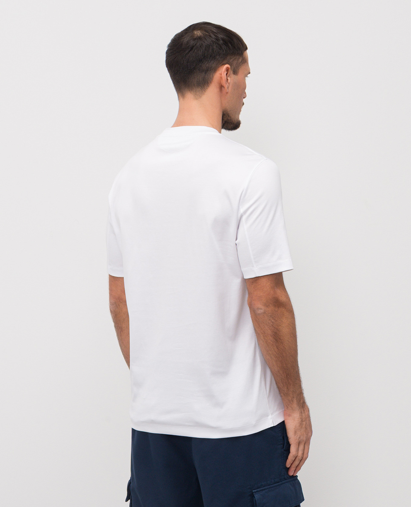 

White straight-cut T-shirt Brunello Cucinelli