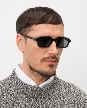 Alexander McQueen Black sunglasses with logo print 861658J0749