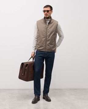 MooRER FIORESI brown reversible vest FIORESIWK