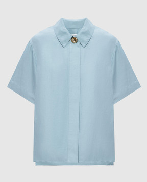 JOSEPH Blue Volume shirt with linen JF009741