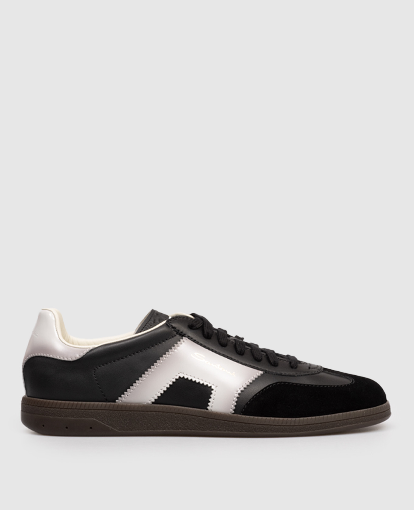 Black combination sneakers with logo