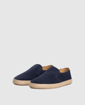 Brunello Cucinelli Blue suede espadrilles MZUOHEI837
