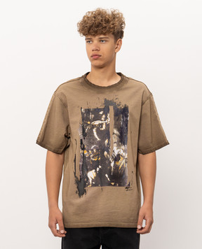 Off-White Inked Mercy khaki t-shirt 44MAA16NF26J002