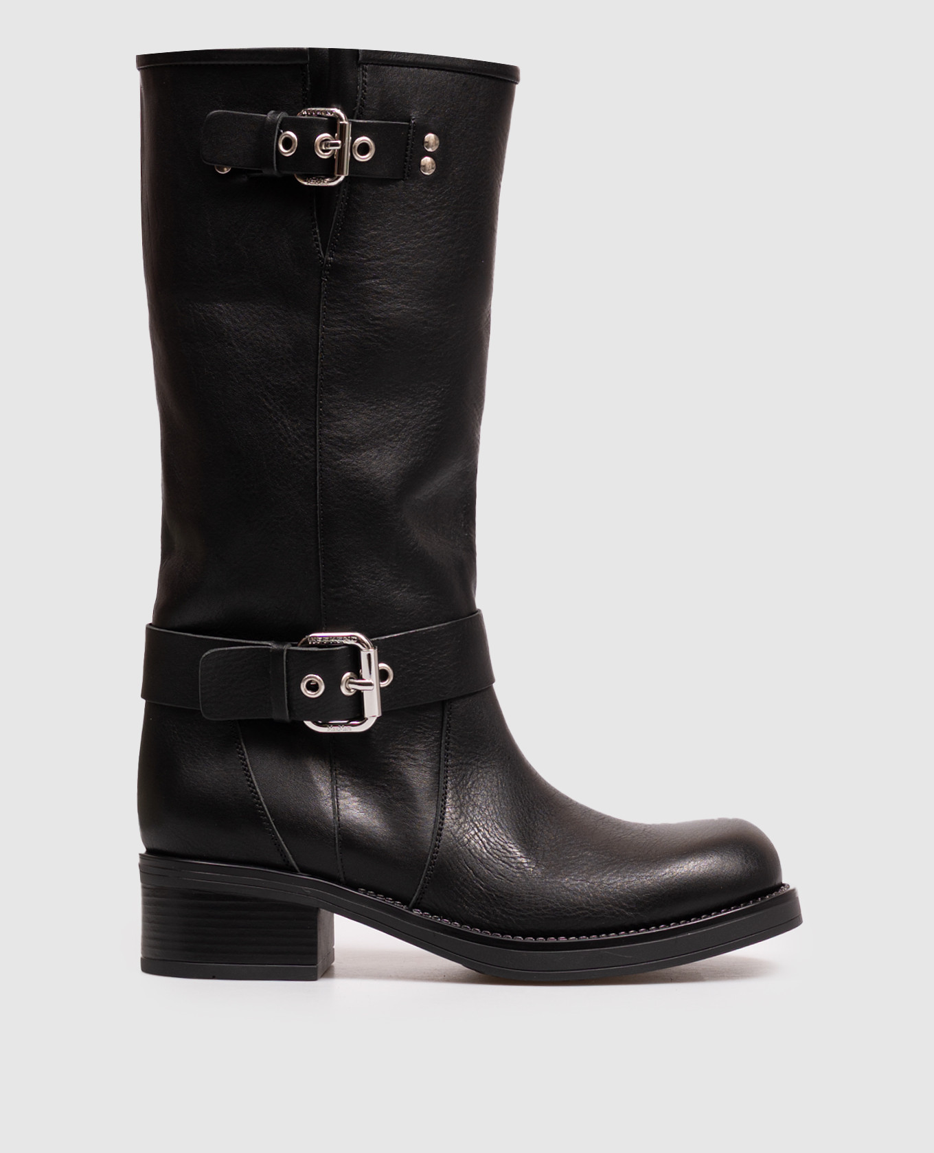 Black leather boots ADDOBBO Max Mara Weekend