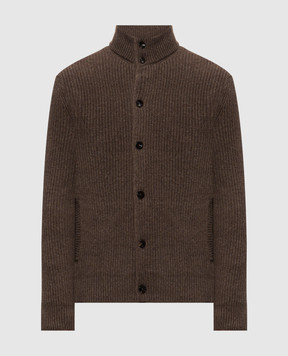 Agnona Brown cashmere cardigan K410U281K0513