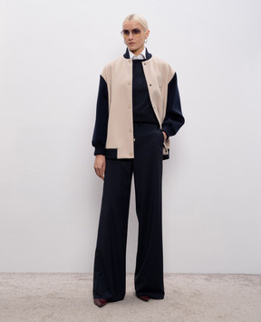 Max Mara Weekend DELLISSE beige wool bomber jacket WKDELLISSE